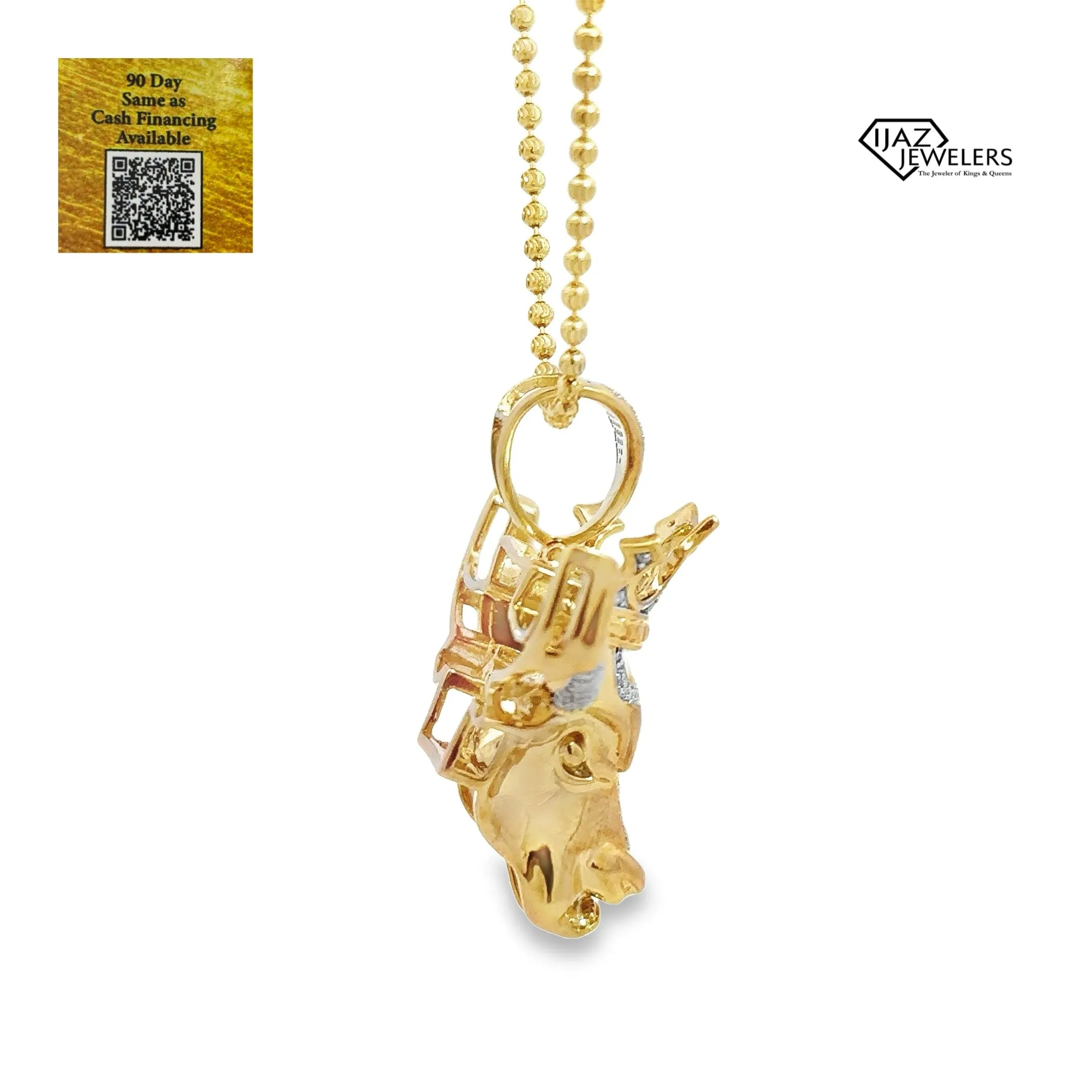 10K Gold 0.50 CTW Diamond Bull Charm