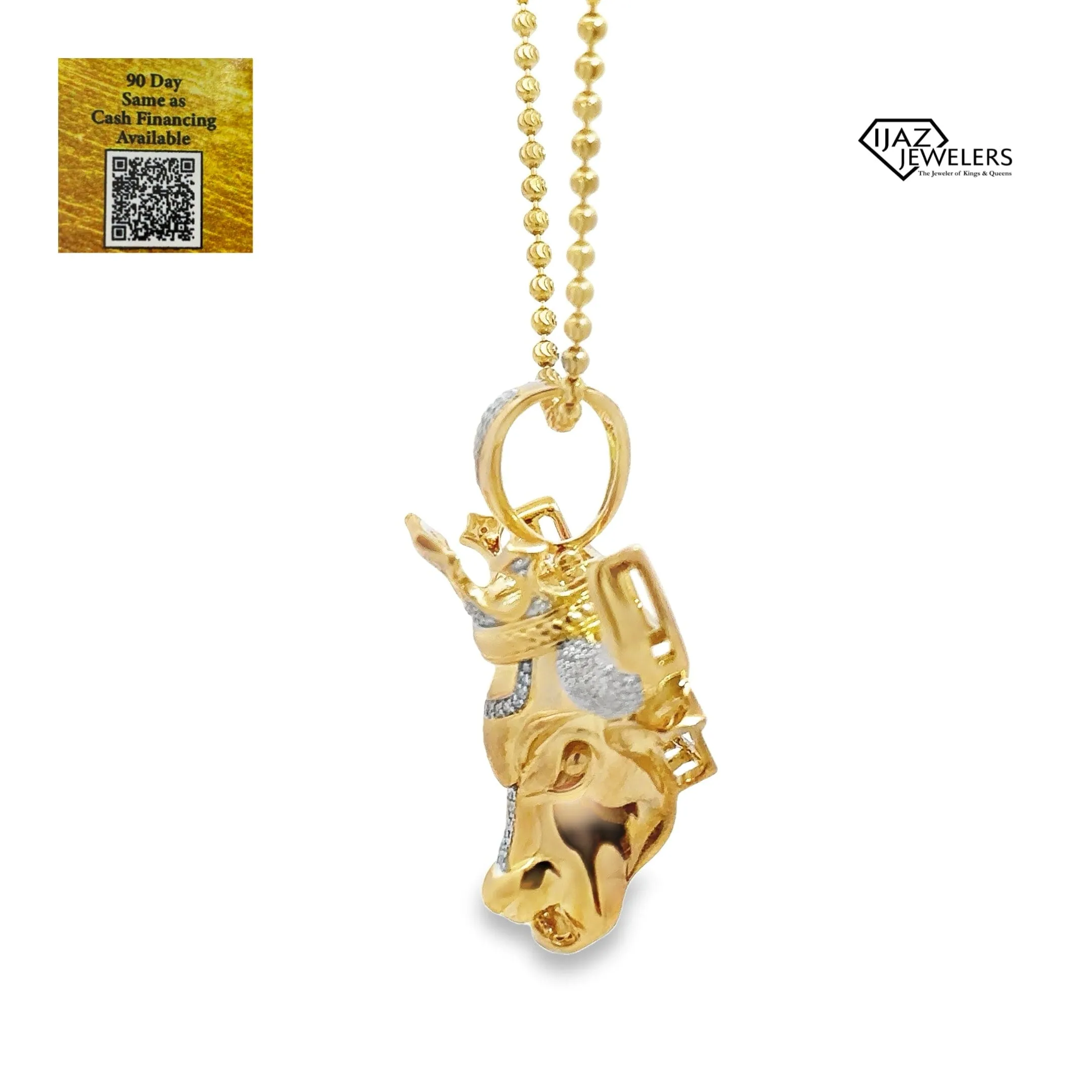 10K Gold 0.50 CTW Diamond Bull Charm