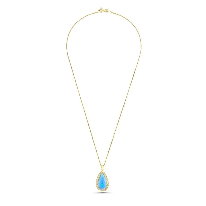 14K Gold Drop Pendant