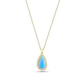 14K Gold Drop Pendant