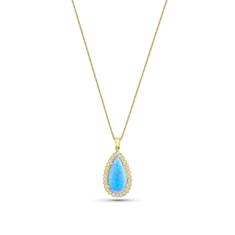 14K Gold Drop Pendant