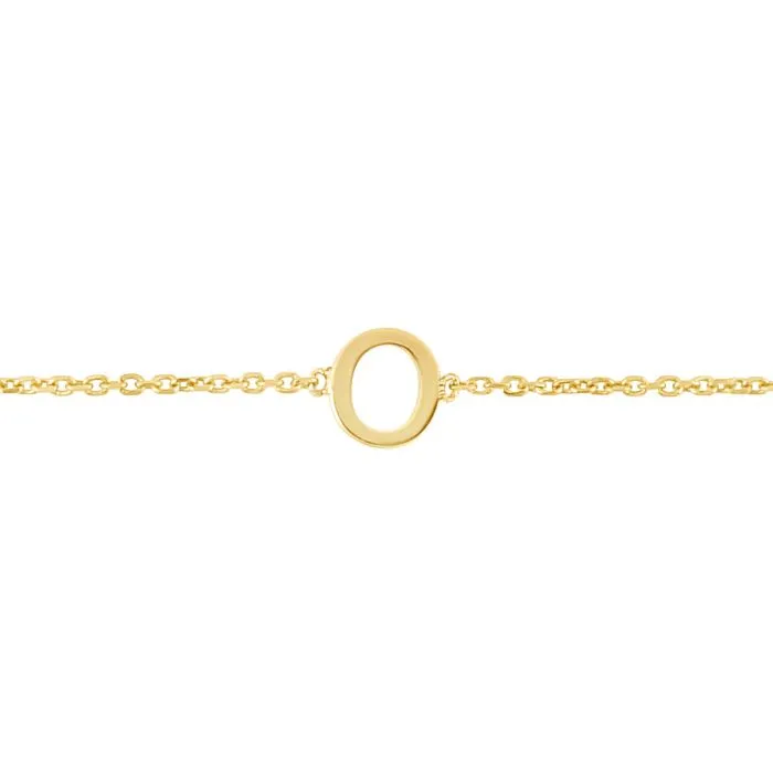 14k Solid Initial Bracelet