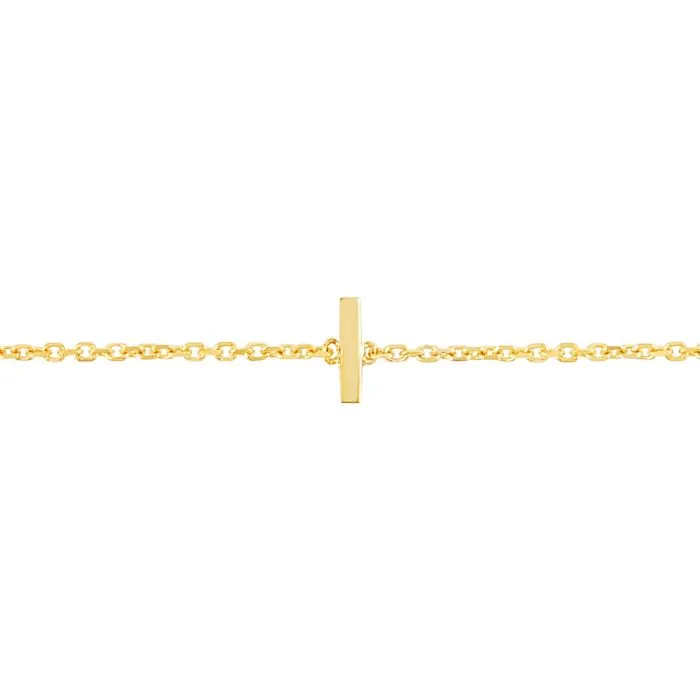 14k Solid Initial Bracelet