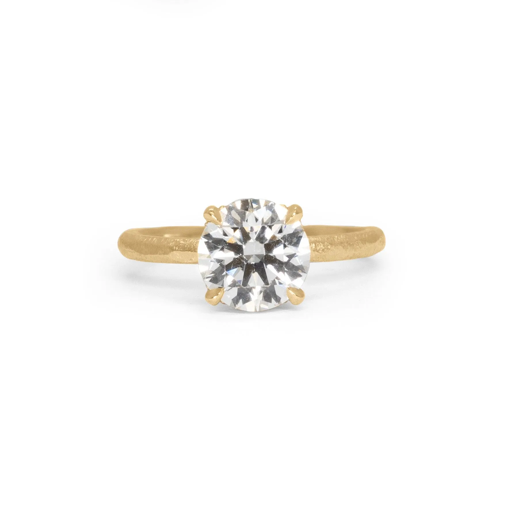 18K Hoyt with Pave 2.01CT Round Lab Grown Diamond