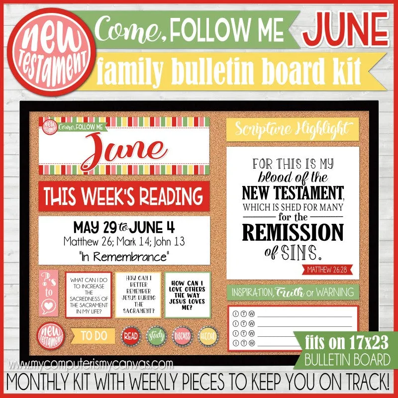 2023 CFM New Testament Family Bulletin Board Kit {JUNE} PRINTABLE