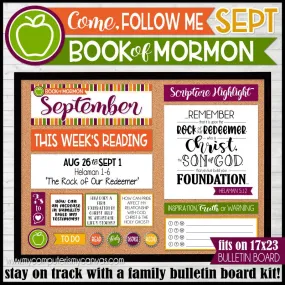 2024 CFM BOOK OF MORMON Family Bulletin Board Kit {SEPTEMBER} PRINTABLE