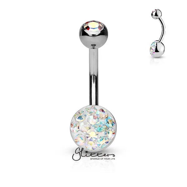 316L Surgical Steel Austrian Crystal Ball Belly Button Rings