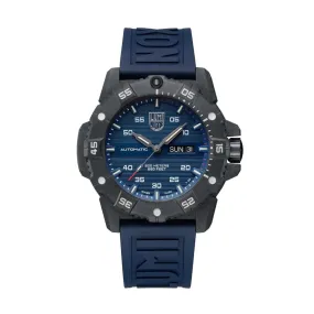 45MM LUMINOX MASTER CARBON SEAL AUTOMATIC WATCH WITH BLUE DAY-DATE DIAL