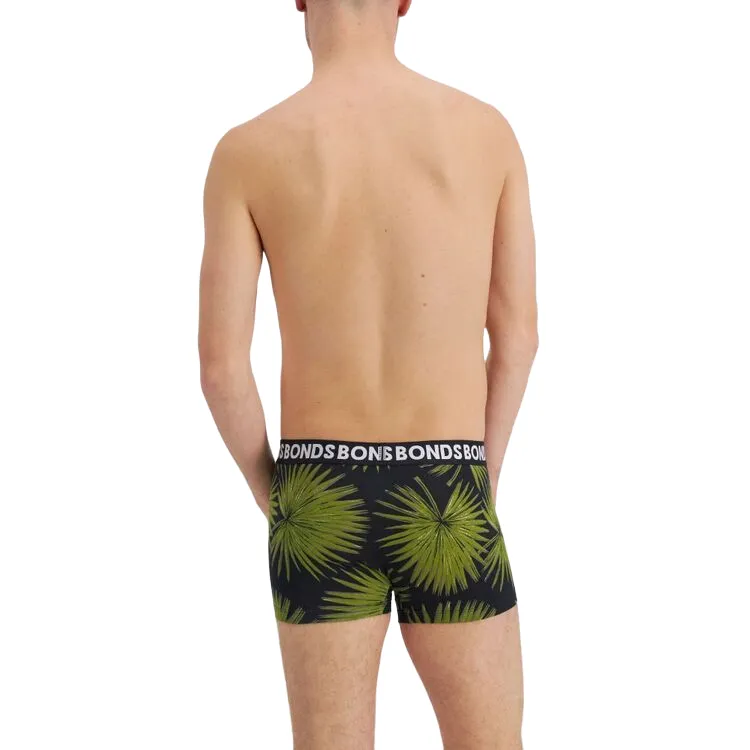 9 Pairs X Bonds Mens Everyday Trunks Cotton Leaf Print Pack