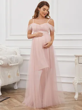 A-Line Floor Length Off Shoulders Wholesale Maternity Dresses