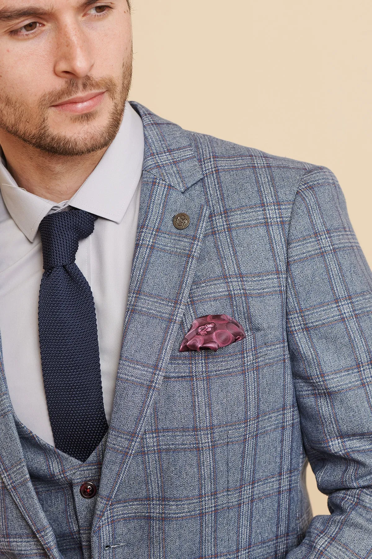 ABBOTT - Blue Tweed Check Blazer