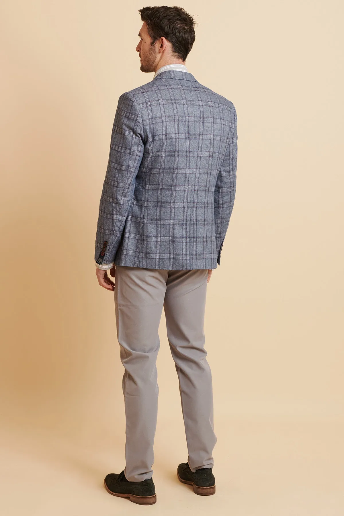 ABBOTT - Blue Tweed Check Blazer