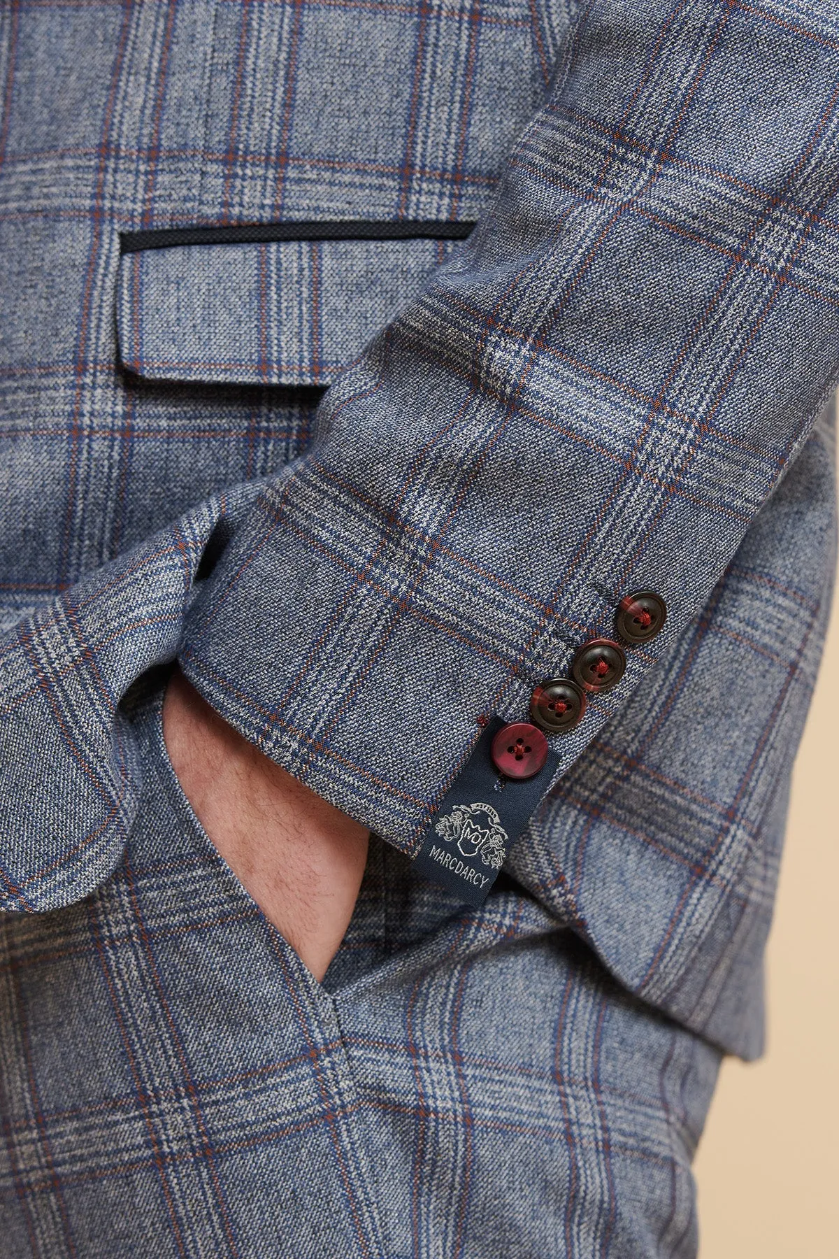 ABBOTT - Blue Tweed Check Blazer