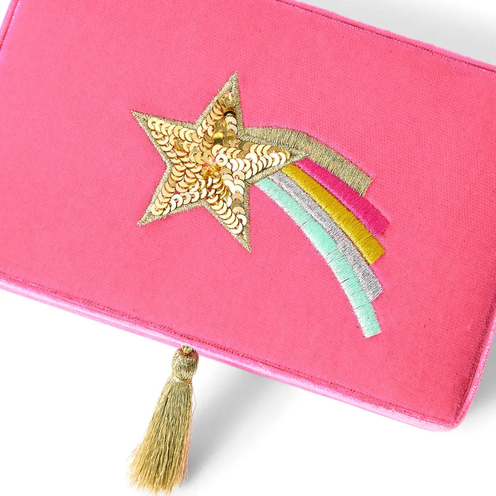 Accessorize London Girl's Pink Shooting Star Jewellery Box