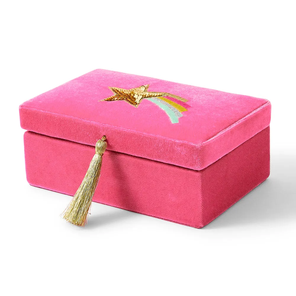 Accessorize London Girl's Pink Shooting Star Jewellery Box