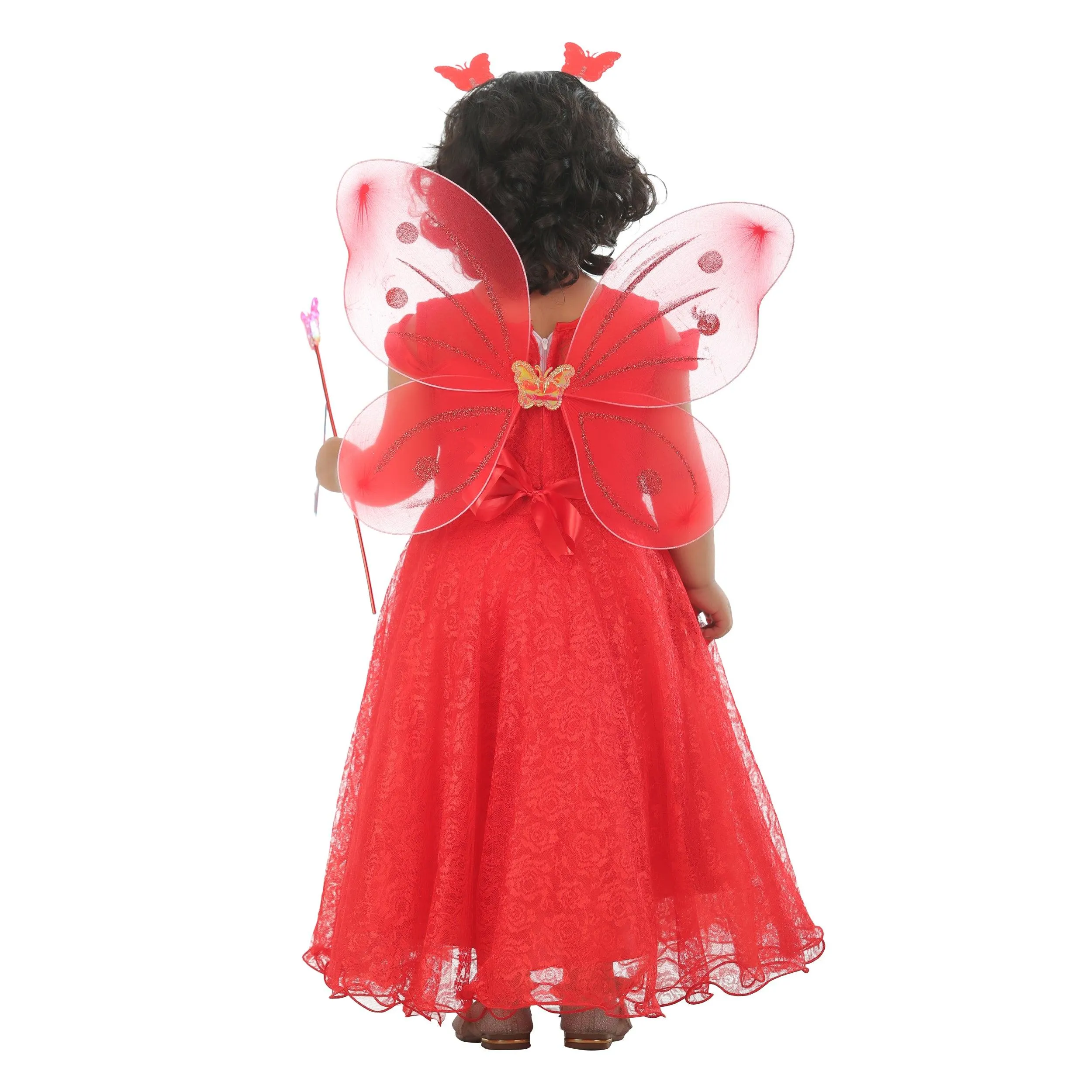 Ahhaaaa Kids Cotton A-Line Maxi Dress/Angel Pari Dress/Christmas Gown