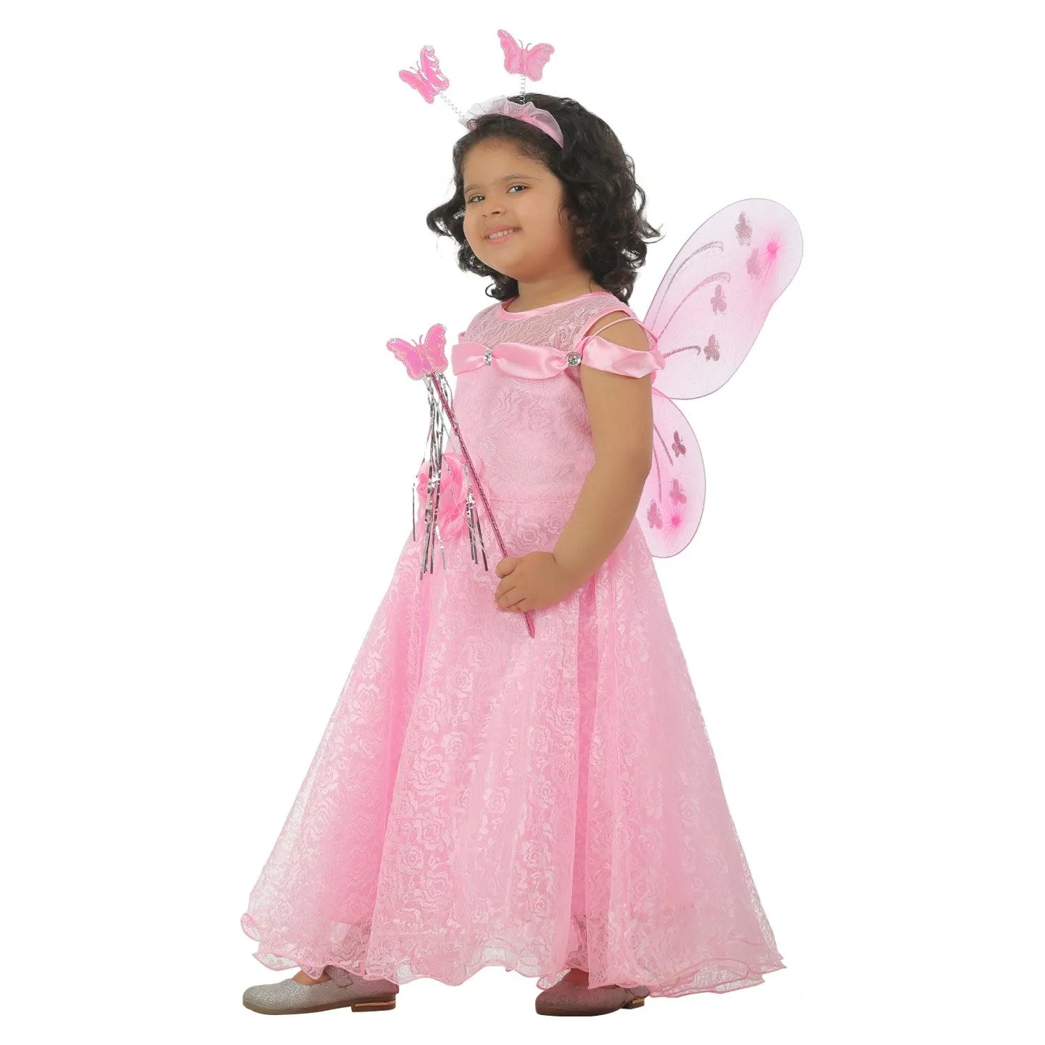 Ahhaaaa Kids Cotton A-Line Maxi Dress/Angel Pari Dress/Christmas Gown