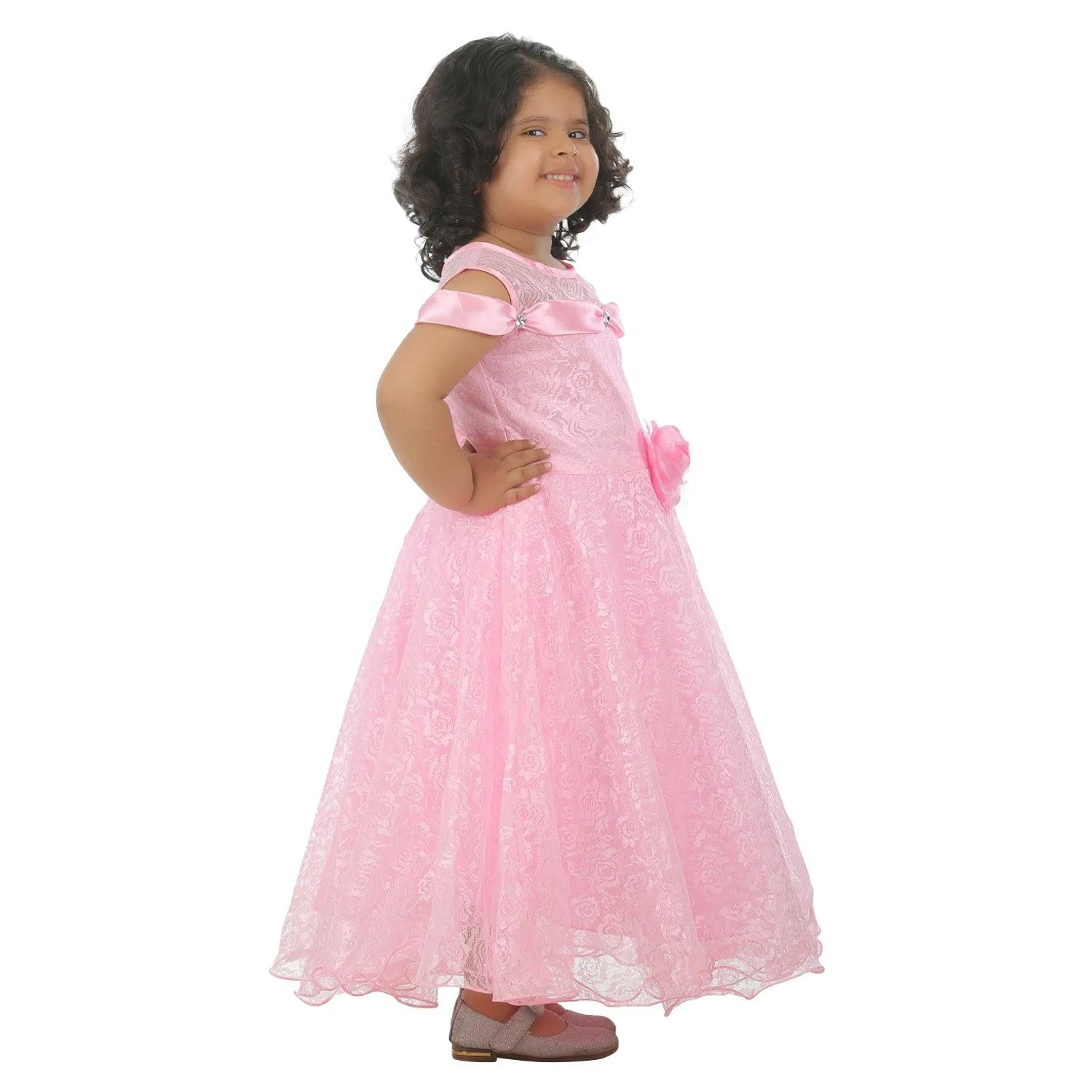 Ahhaaaa Kids Cotton A-Line Maxi Dress/Angel Pari Dress/Christmas Gown