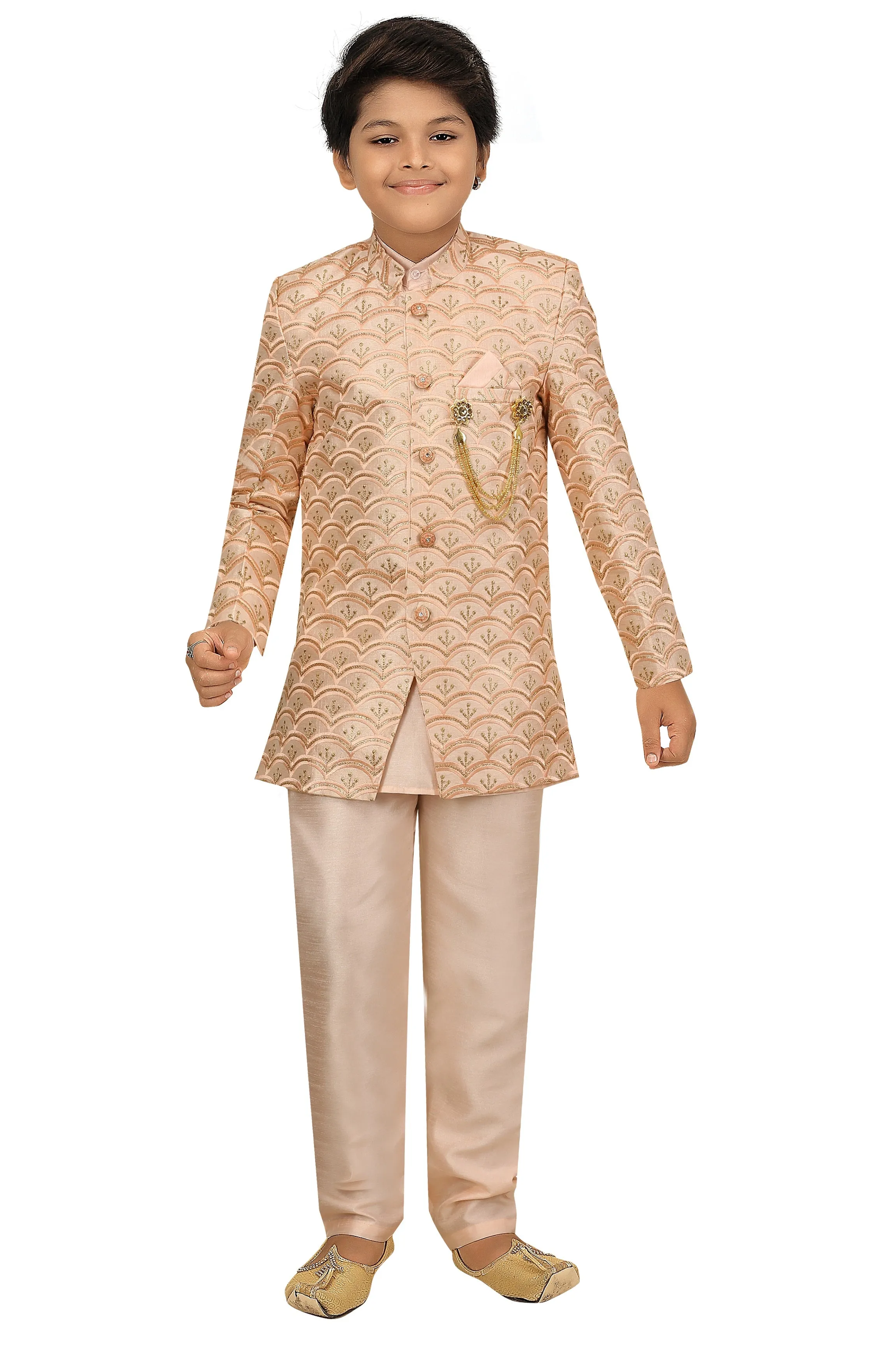 Ahhaaaa Kids Ethnic Indo Western, Kurta and Pajama Set For Boys