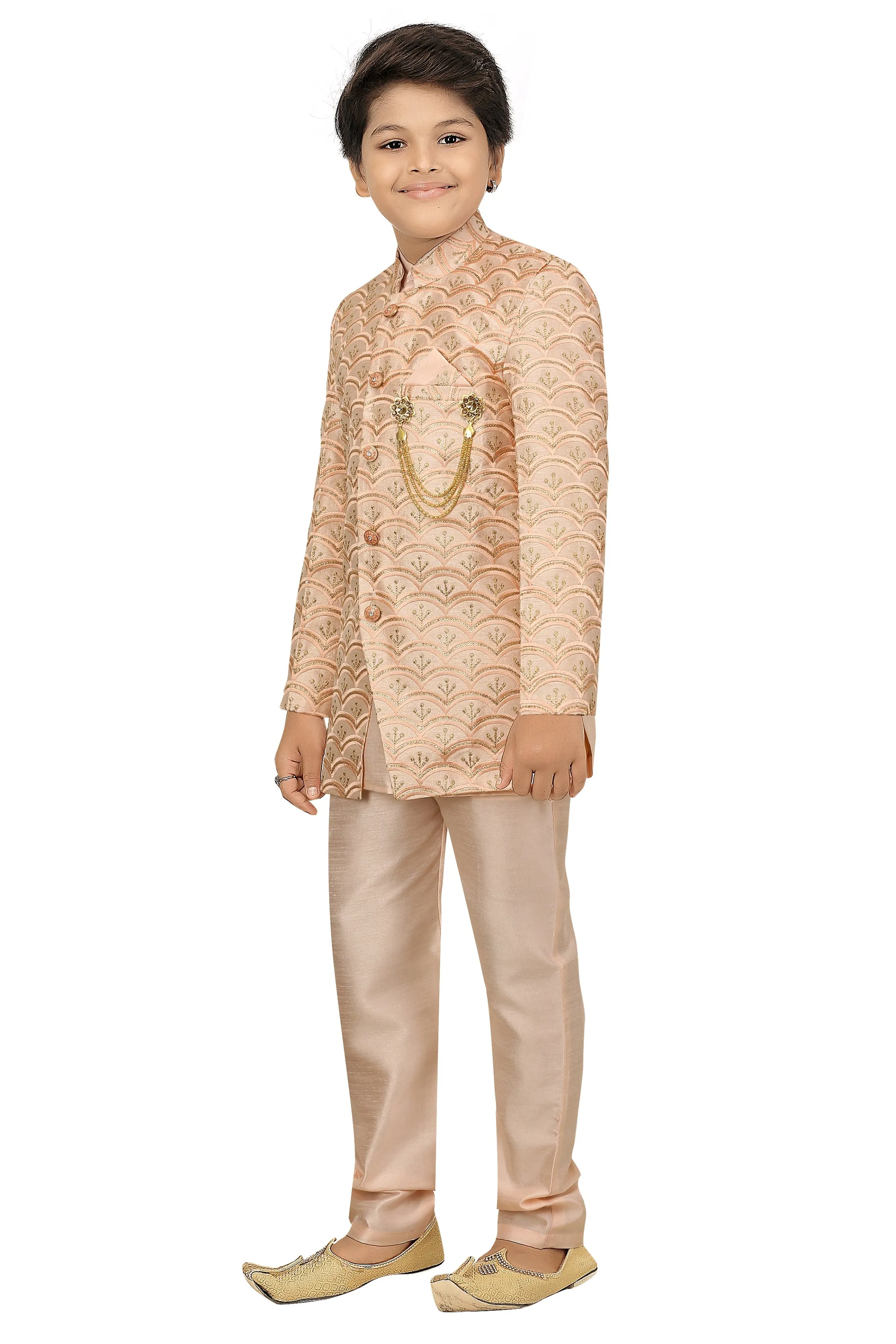 Ahhaaaa Kids Ethnic Indo Western, Kurta and Pajama Set For Boys