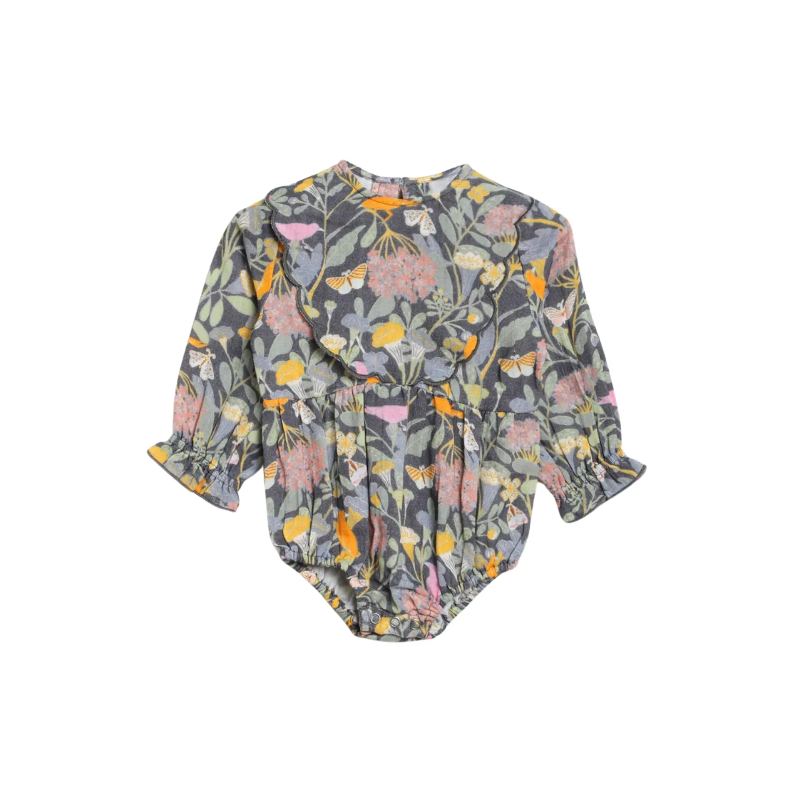 Alex and Ant Charlotte Playsuit - Navy Bird Flower