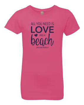 All You Need Girls Tee - Hot Pink