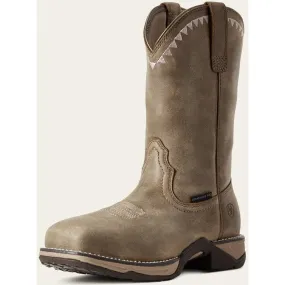 Ariat Women's Anthem Deco Comp Toe Western Work Boot -Brown- 10029498