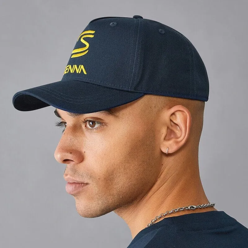 Ayrton Senna Logo Hat - White/Blue