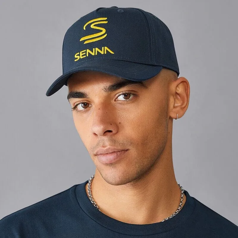 Ayrton Senna Logo Hat - White/Blue