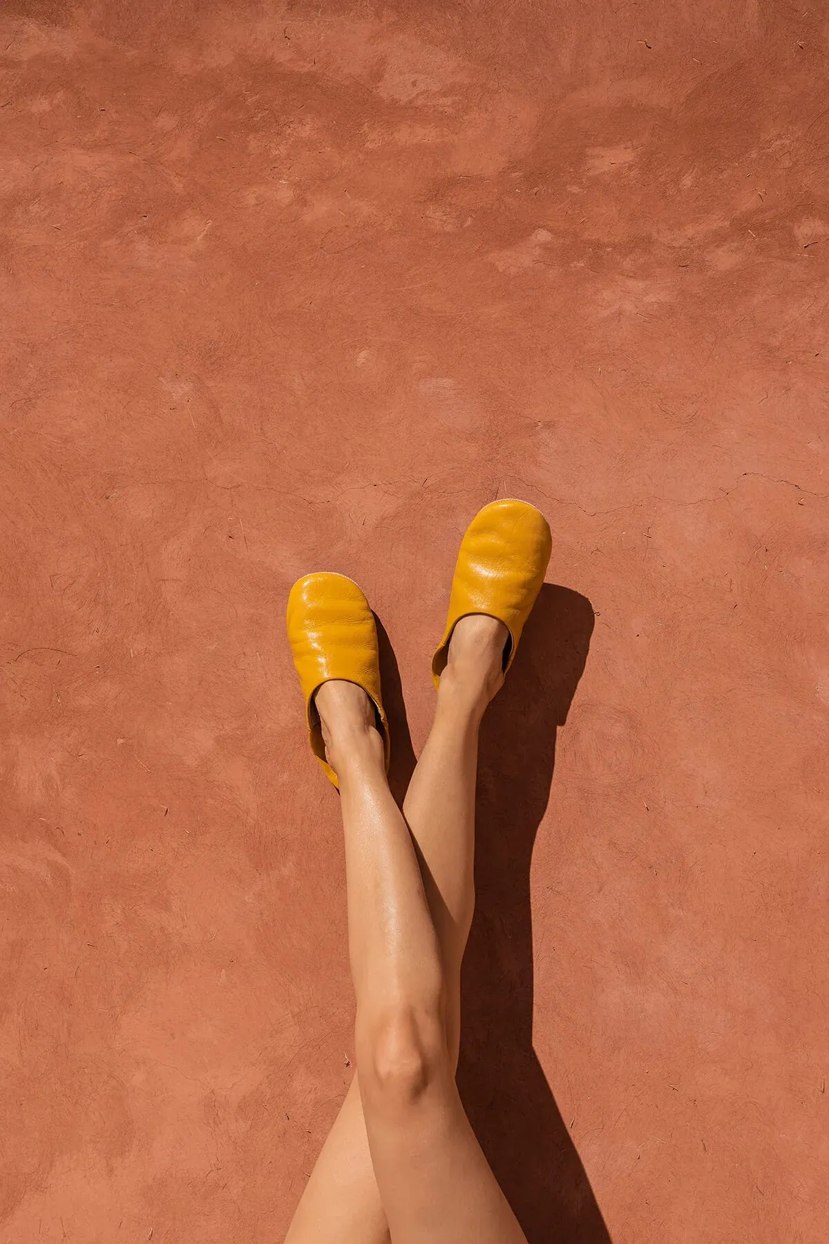 Babouche Moroccan Slippers - Mustard