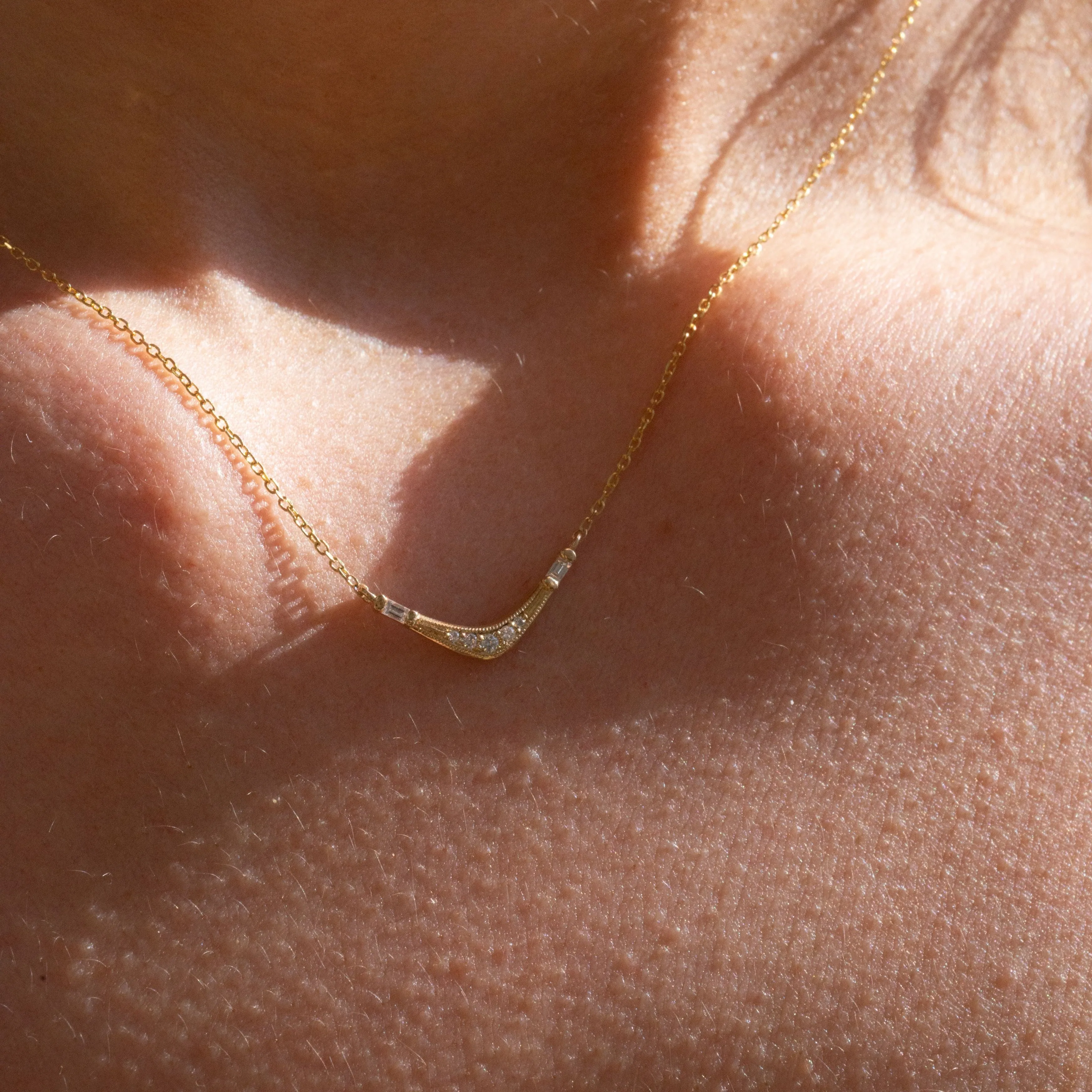 Baguette Wave Necklace