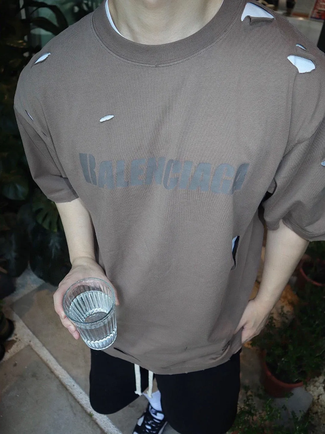 Balenciaga Distressed Logo T-Shirt