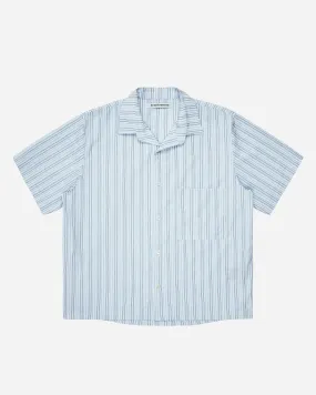 Banker Stripe Short Sleeve Camp Shirt