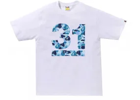 Bape A Bathing Ape 31st Anniversary ABC Camo Tee 'White Blue'