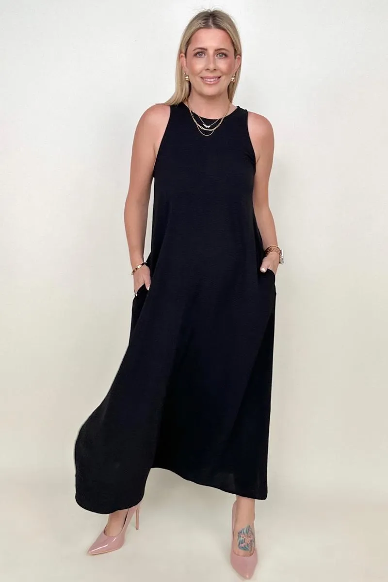 Be Stage Sleeveless Airflow A-Line Maxi Dress