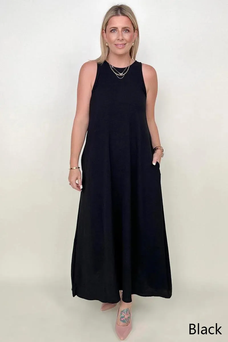 Be Stage Sleeveless Airflow A-Line Maxi Dress