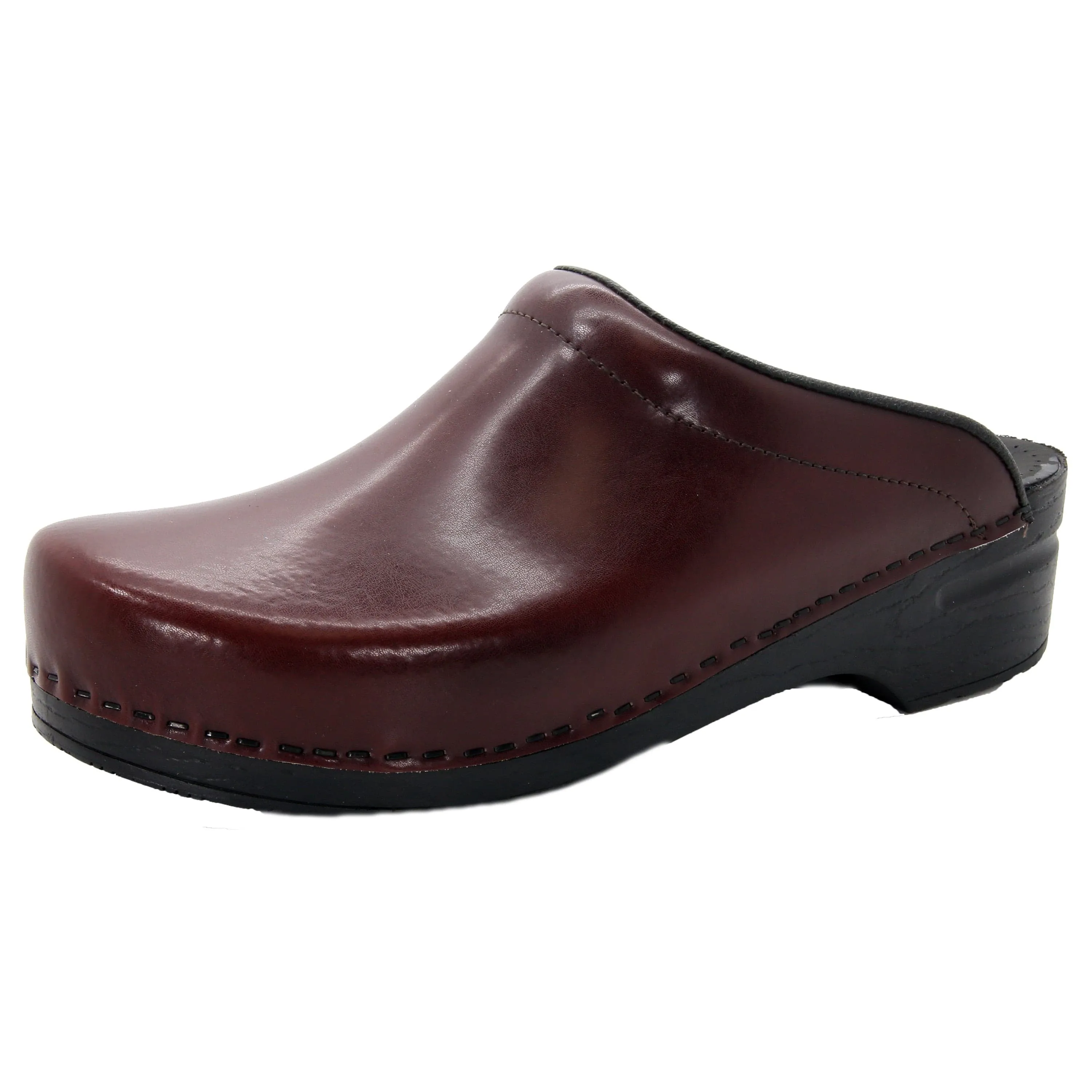 BJORK Men's STEIN Open Back Cabrio Leather Clogs