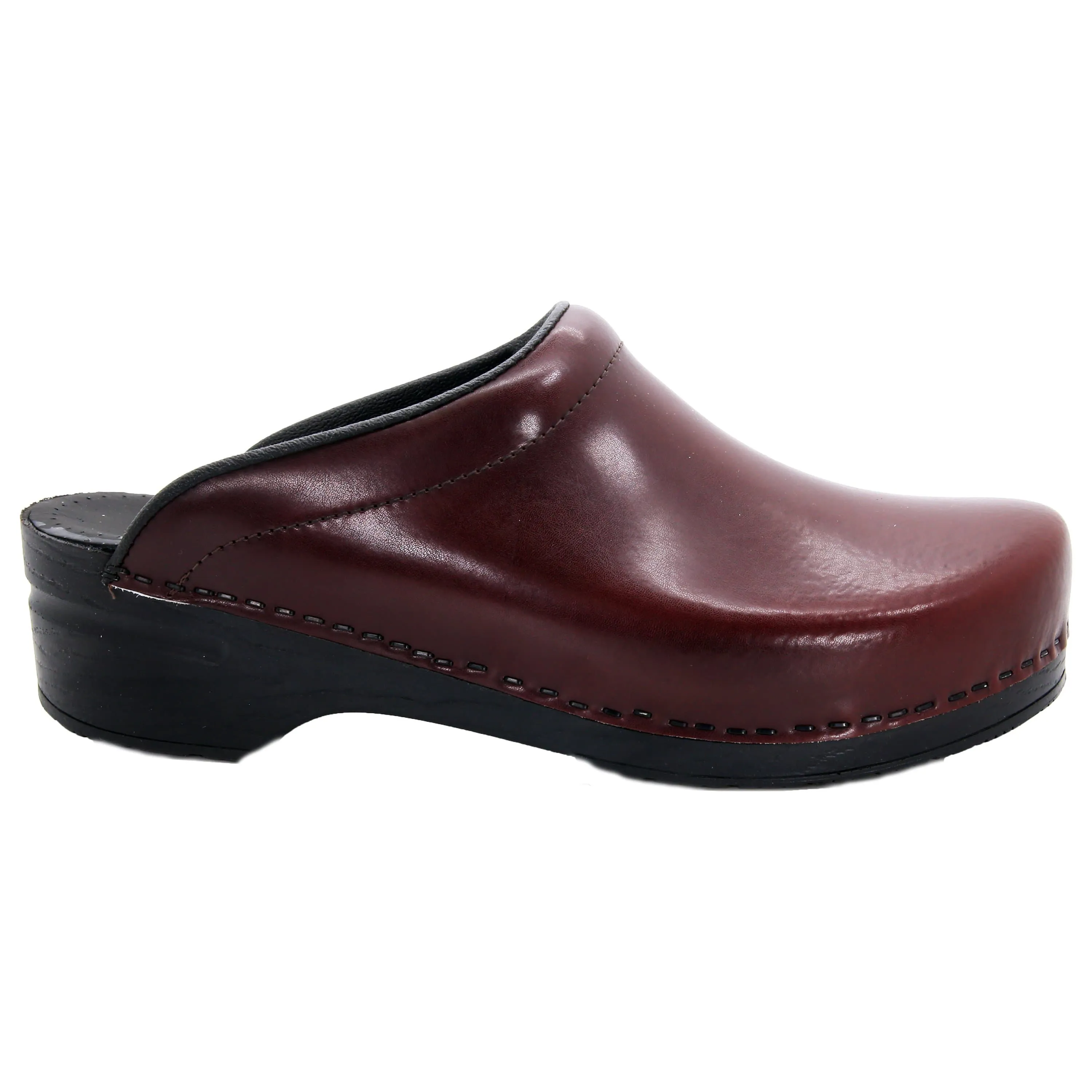 BJORK Men's STEIN Open Back Cabrio Leather Clogs