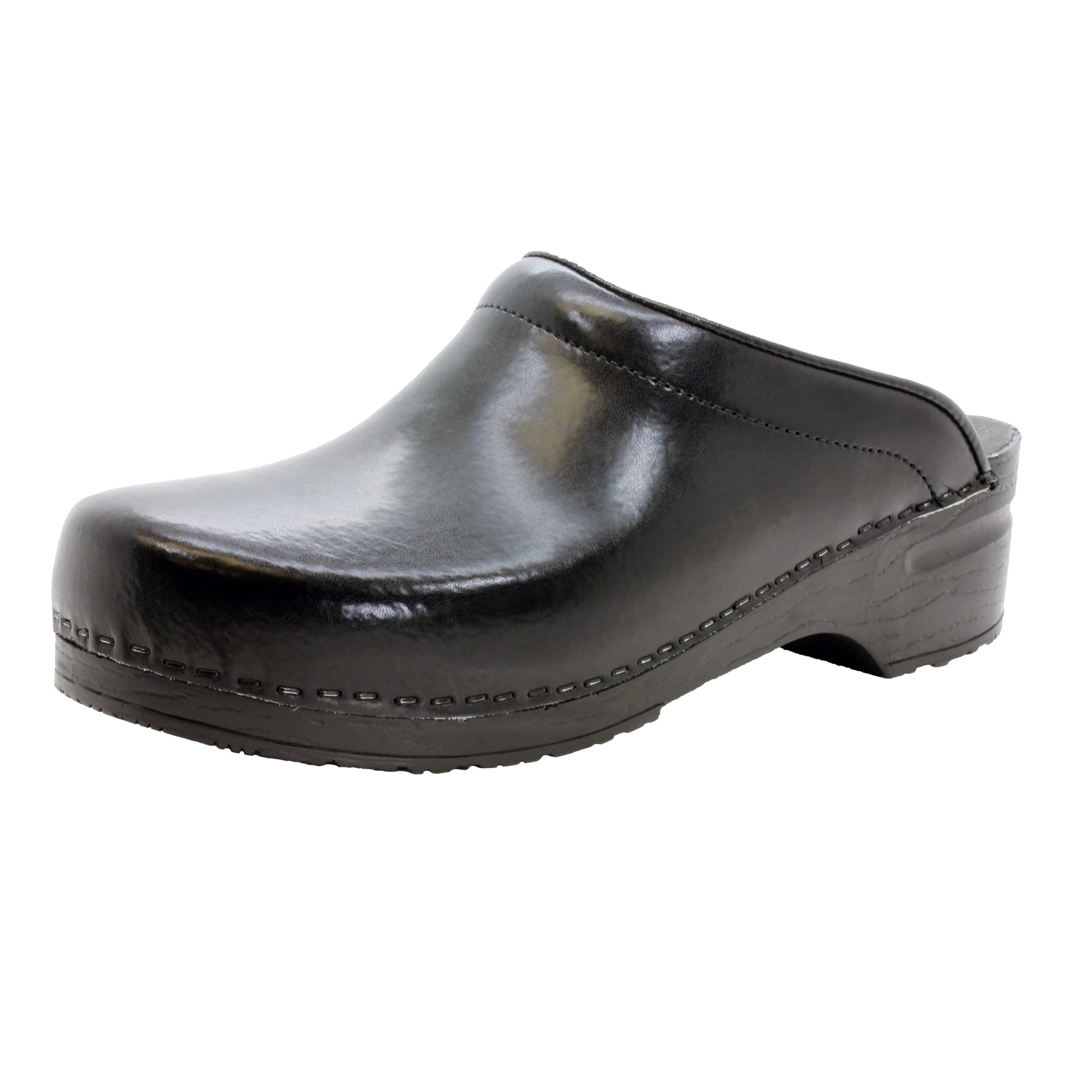 BJORK Men's STEIN Open Back Cabrio Leather Clogs