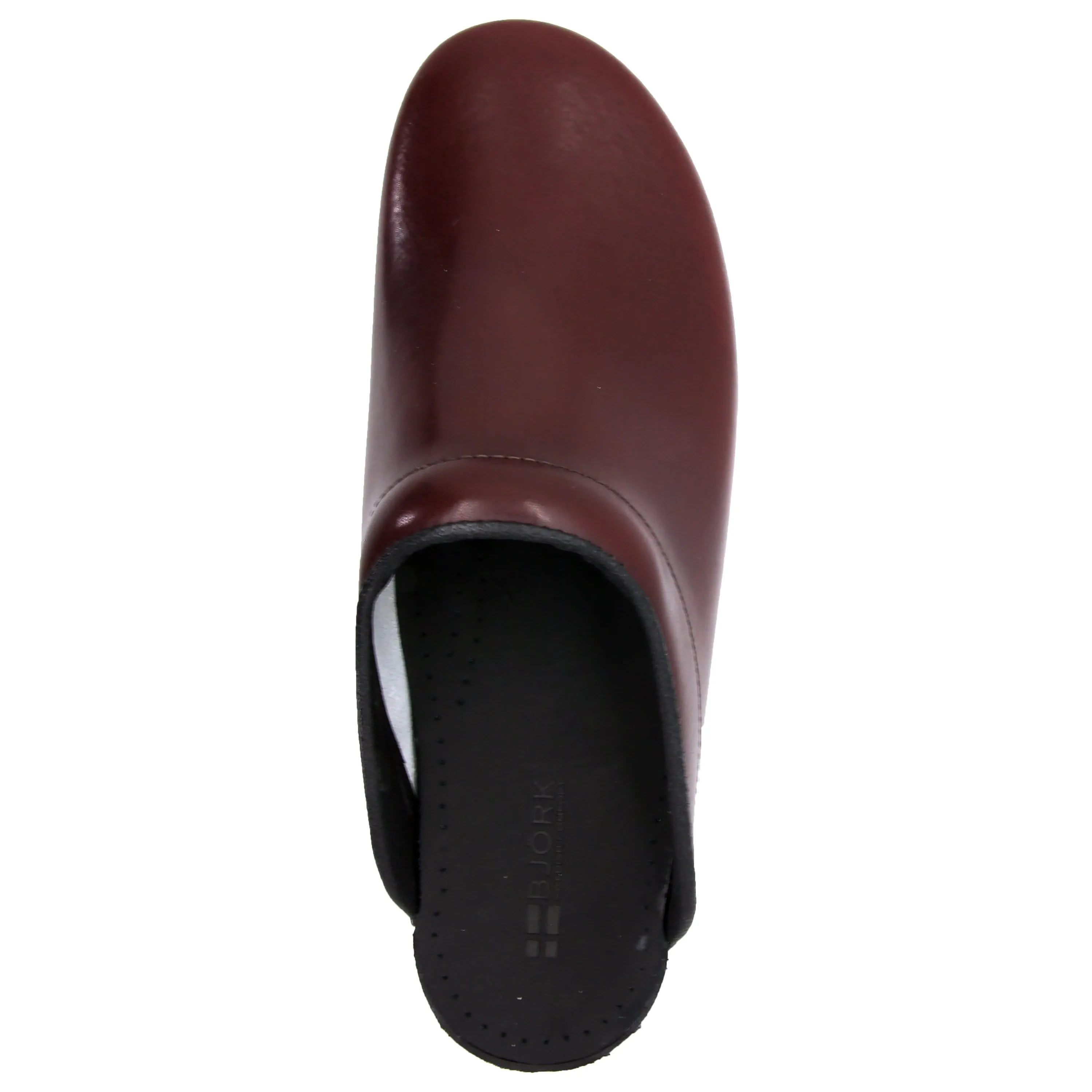 BJORK Men's STEIN Open Back Cabrio Leather Clogs