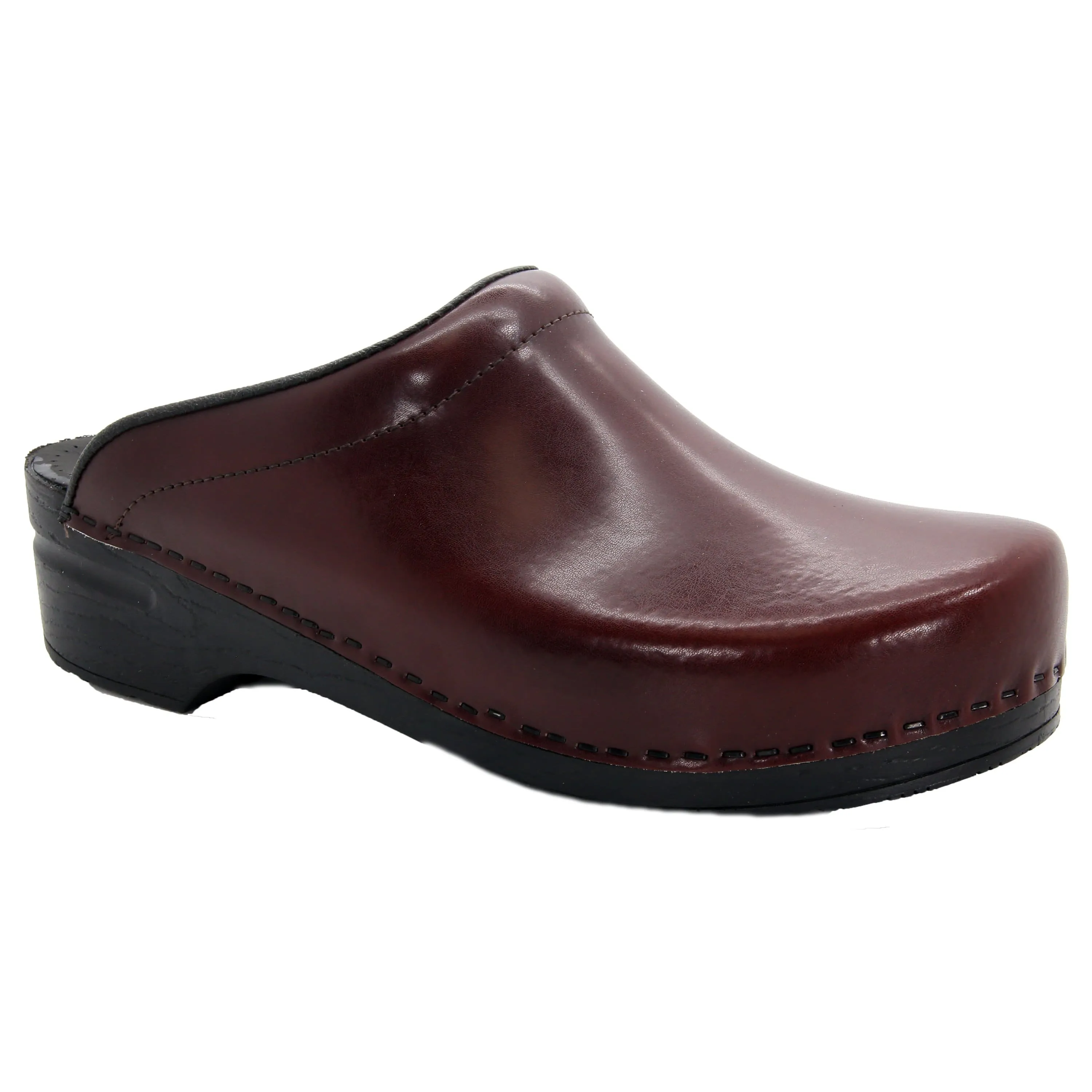 BJORK Men's STEIN Open Back Cabrio Leather Clogs