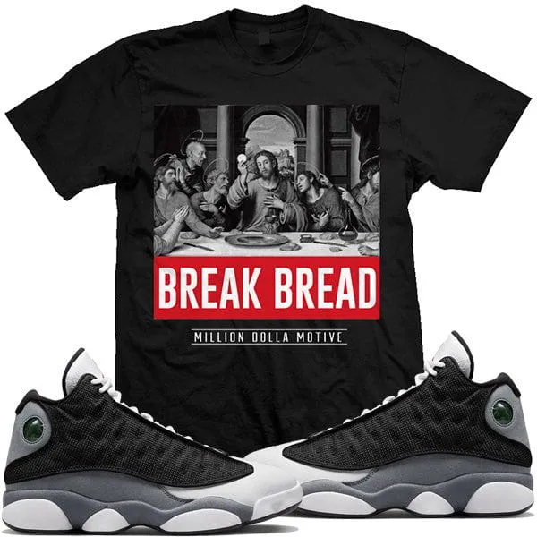 Black Flint 13s Sneaker Shirt to Match : Jordan Retro 13 Black Flint Sneaker Tees : BREAK BREAD