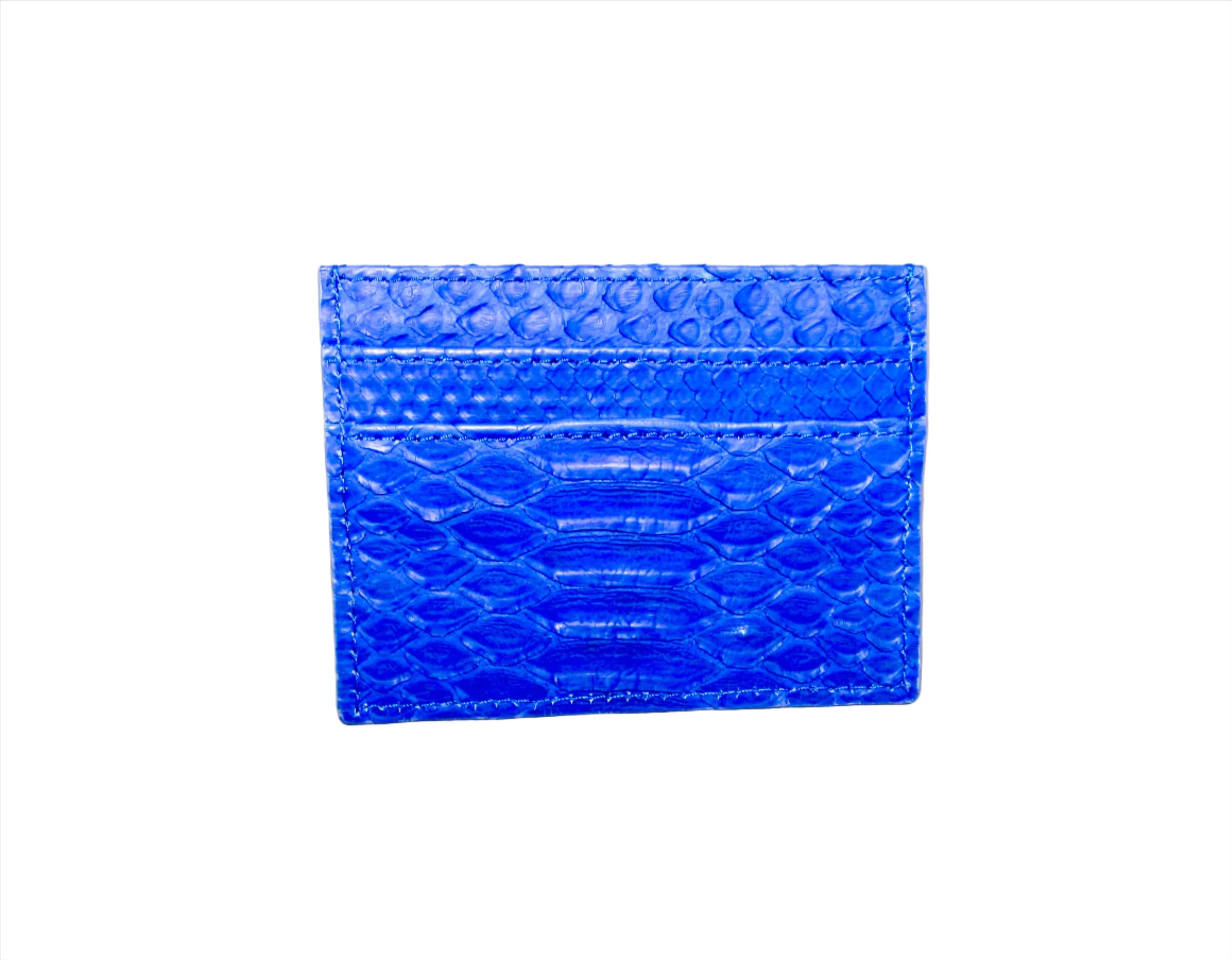 Blue Cobalt Slot Card Holder