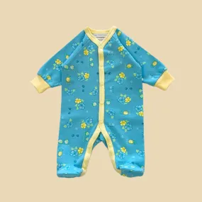 Blue Hawaii Snap Front Footie