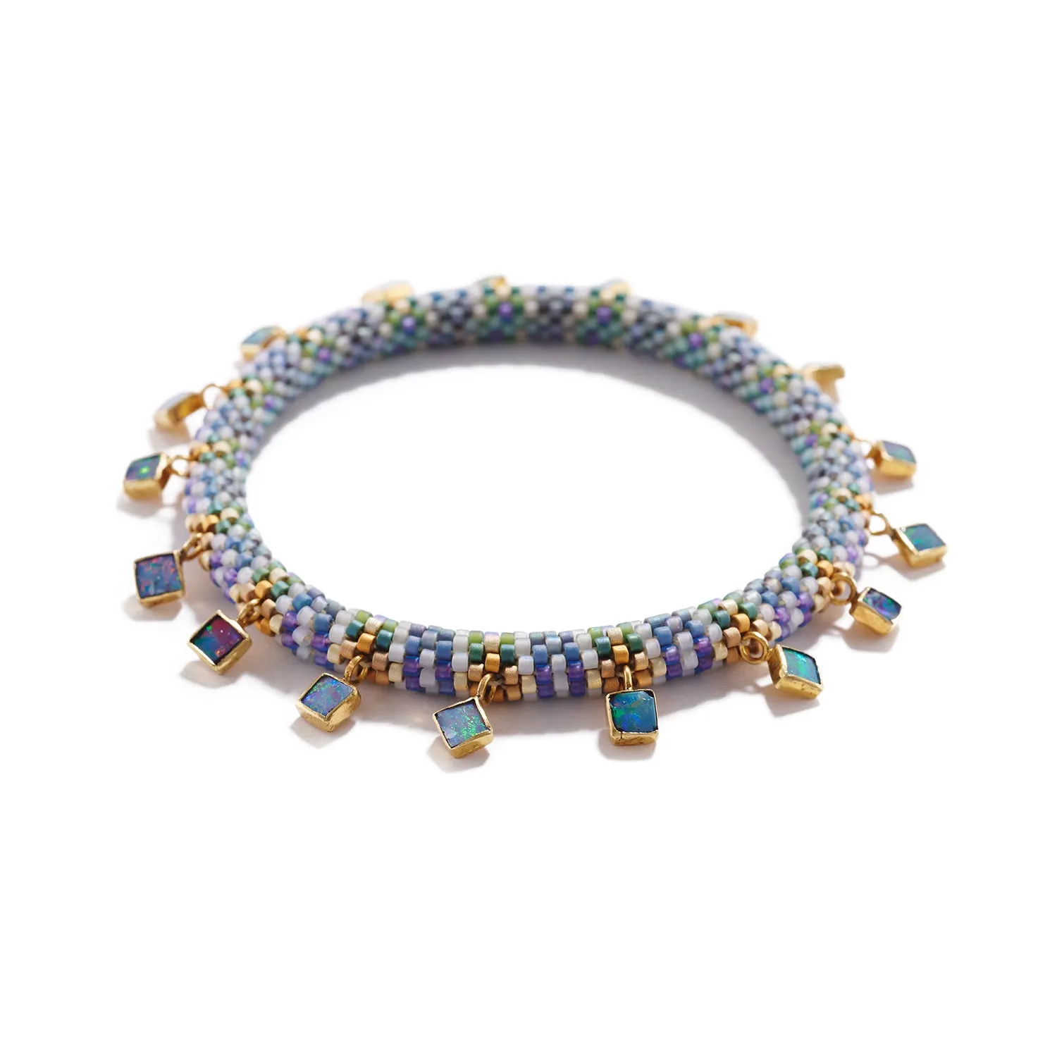 Blue Opal Mughal Pattern Bracelet