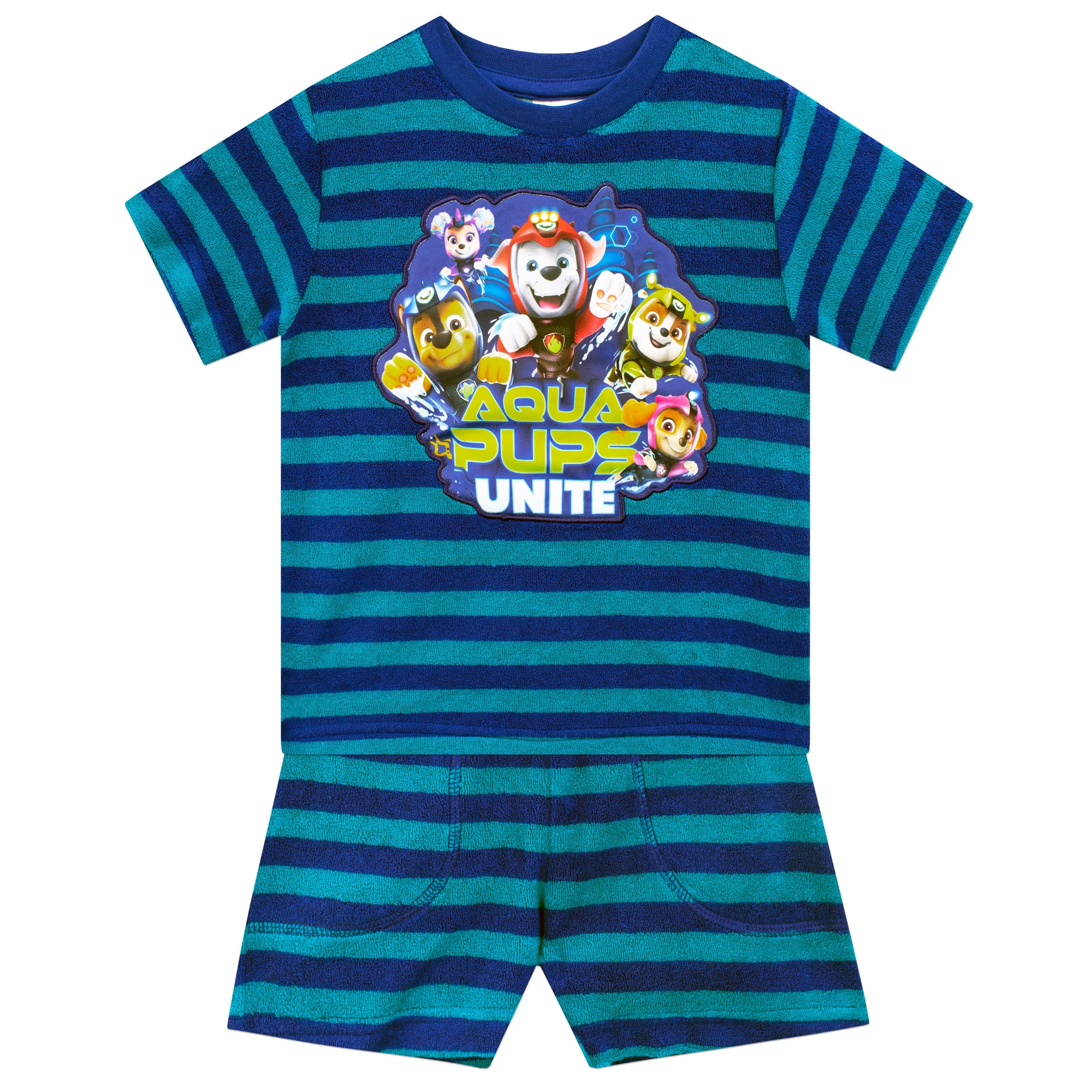 Boys Paw Patrol Towelling T-Shirt and Shorts Set