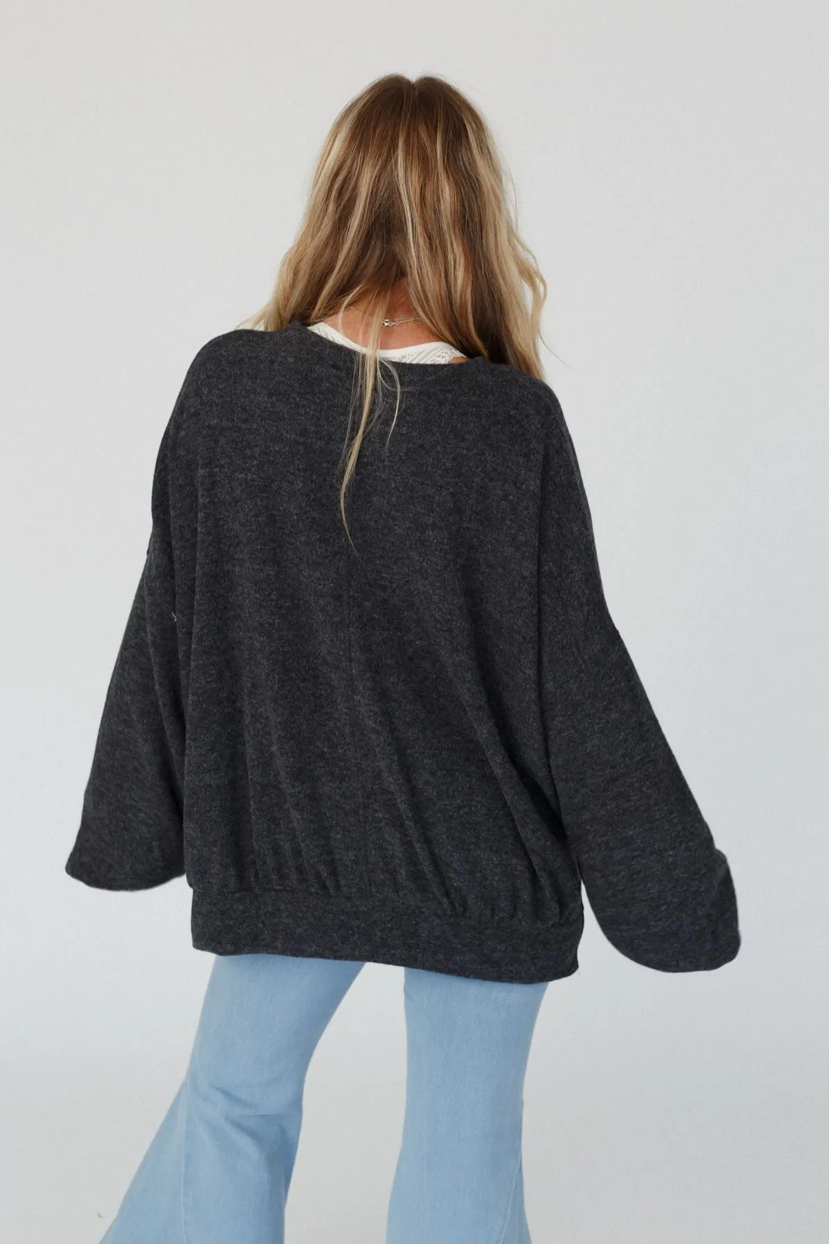 Brayden Oversized Pullover - Charcoal