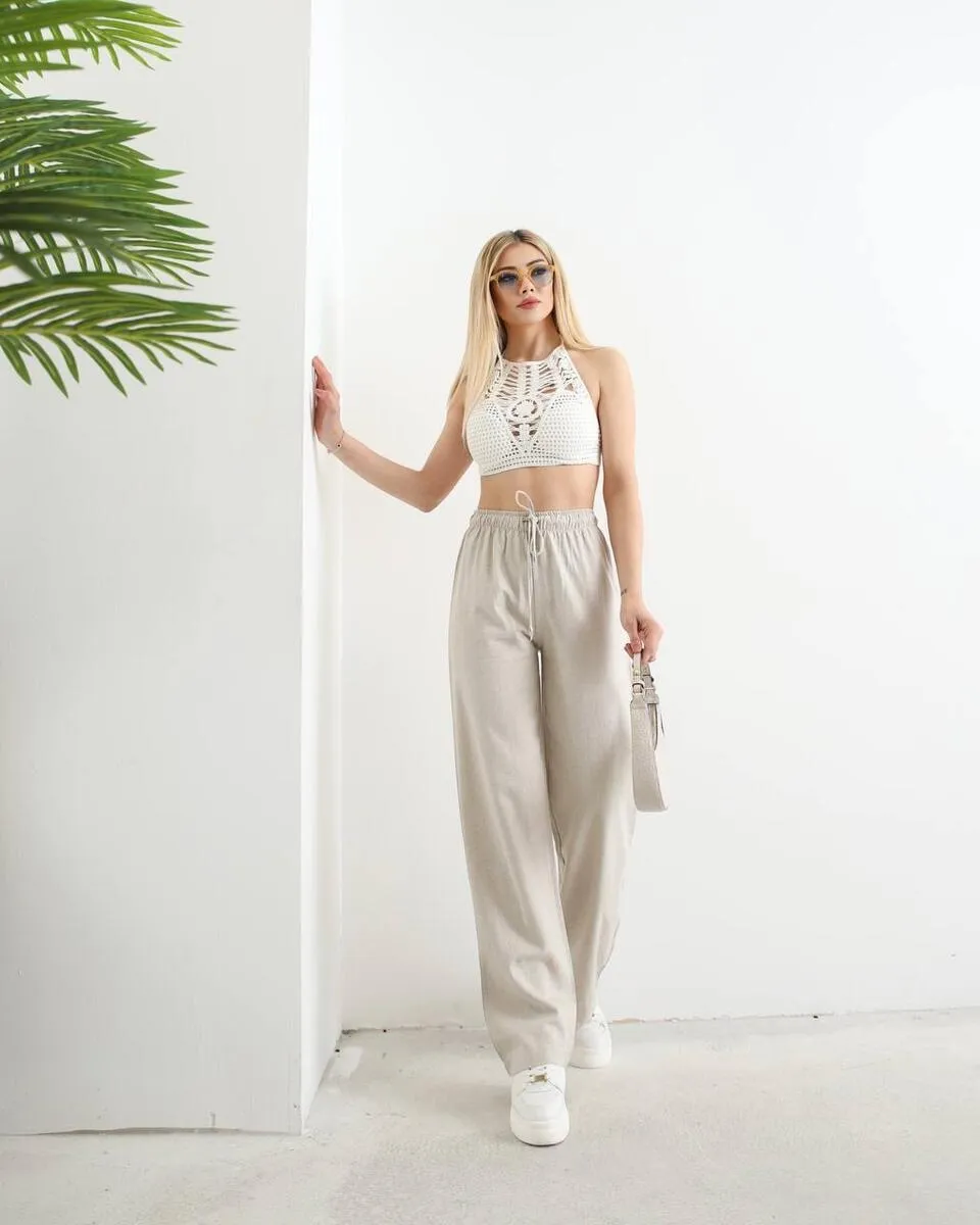 Breezy Elegance Linen Trousers”