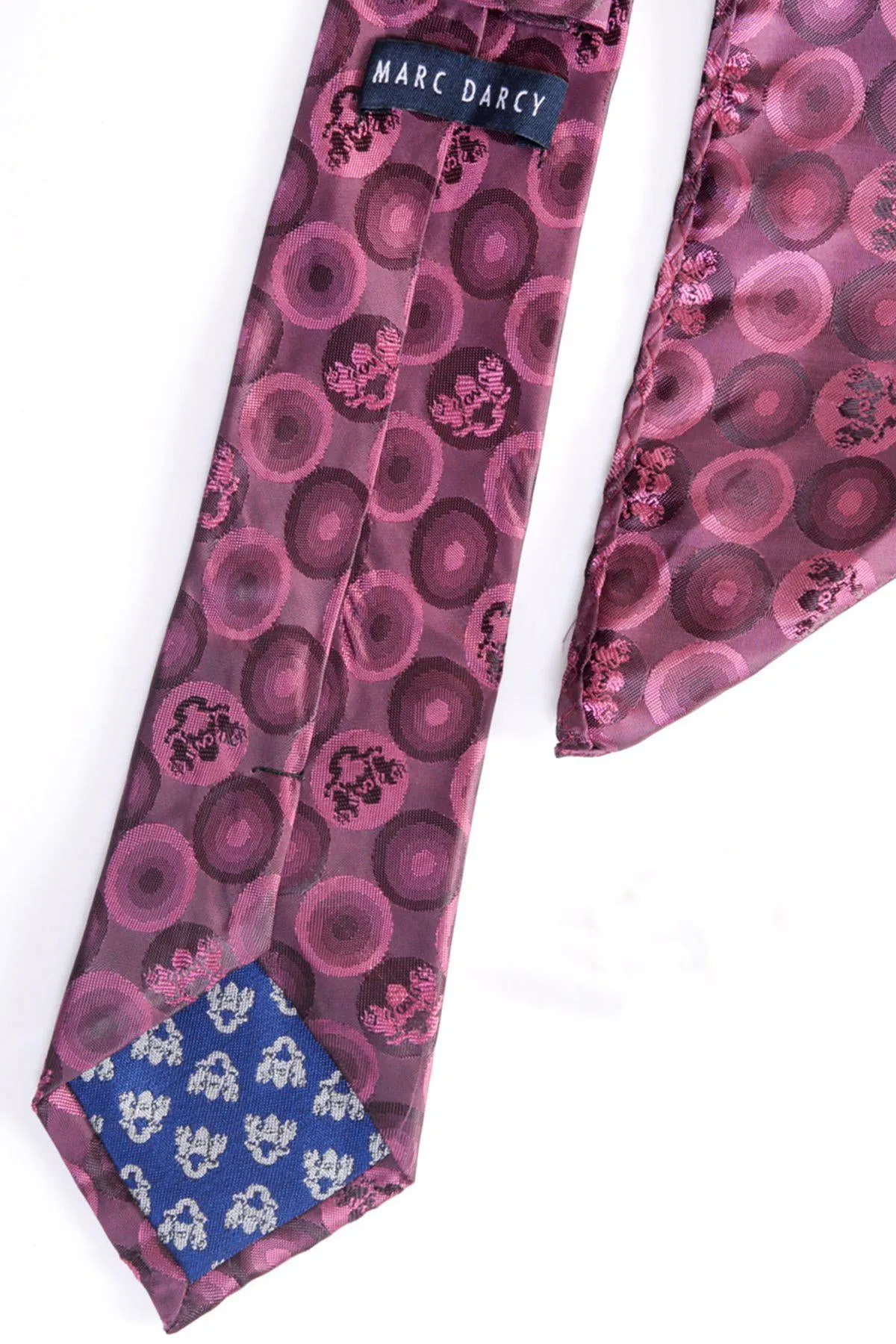 BUBBLES - Berry Bubble Circle Print Tie and Pocket Square Set