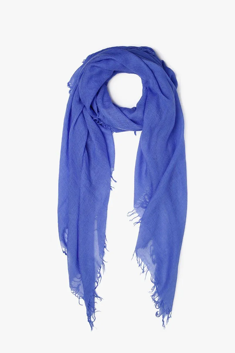 Cashmere and Silk Scarf Baja Blue